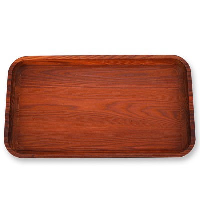 carbonized European ash wood square shape wood serving food tray