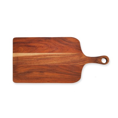 acacia wood wooden cutting board paddle board chopping block with handle hanging hole