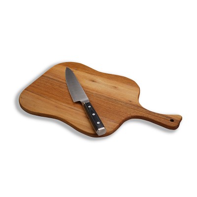 cutting boards wood acacia hanging hole handle acacia serving board paddle board chopping block