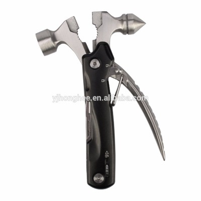 Duo lock multi function tool combination hammer glass breaker pliers