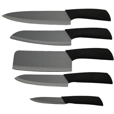 Factory wholesale Soft Grip TPR Handle ZrO2 Ceramic Blade kitchen Knife Set