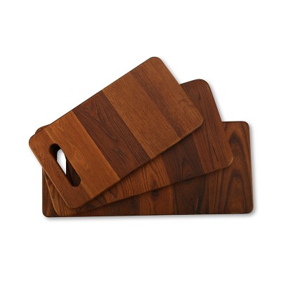 Carbonized white ash wood 3 pieces wooden chopping board with hanging hole handle in Chopping Blocks