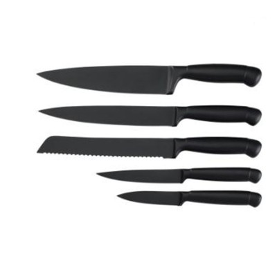 kitchen 8 inch 3cr13 stainless steel chef knife with black coating non stick 430 handle